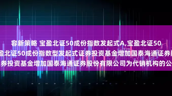 容新策略 宝盈北证50成份指数发起式A,宝盈北证50成份指数发起式C: 关于宝盈北证50成份指数型发起式证券投资基金增加国泰海通证券股份有限公司为代销机构的公告