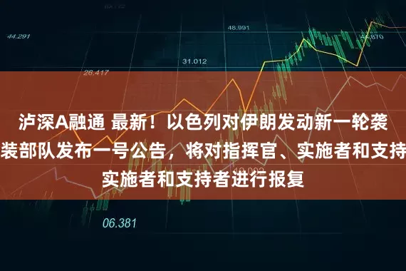 泸深A融通 最新!以色列对伊朗发动新一轮袭击!伊朗武装部队发布一号公告,将对指挥官、实施者和支持者进行报复